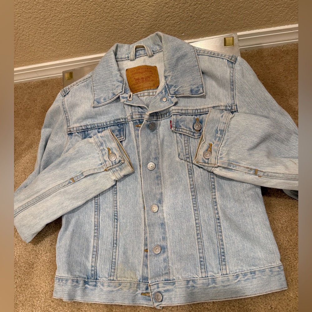 Levis Vintage  80’s  Womens Medium Denim Trucker Jean Jacket Cotton Blue 77410
